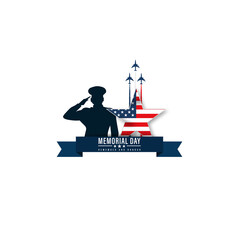 Wall Mural - Vector Illustration of Memorial Day Background Design. Remember and Honor.