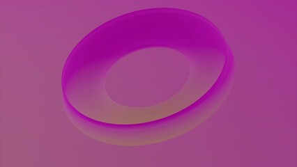 Poster - Visual illusion with circle. Design. Looped animation of spinning 3d ring. Stylish background with geometric circle and visual illusion or deception 