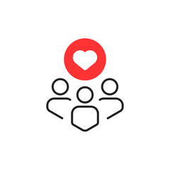 customer retention icon or happy employees