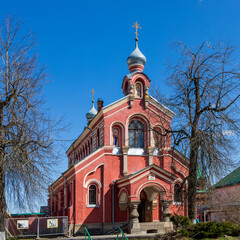 Wall Mural - Staraya Ladoga, Russia, At the entrance to the Staraya Ladoga St. Nicholas Monastery on a sunny spring morning.