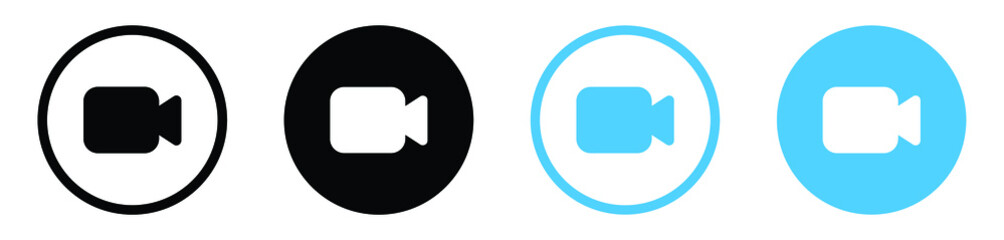 Aufkleber - video camera icon for streaming , facetime icons video call symbol