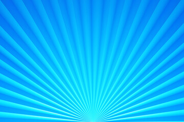 Poster - Geometric background. Abstract background with rays. Turquoise backdrop. Wallpaper with rays for advertising. Modern minimalistic background. Turquoise pattern with lines. 3d rendering.