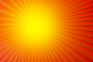 Poster - Orange wallpaper. Geometric wallpaper for your desktop. Sun rays lines concept. Abstract wallpaper for your advertising. Straight lines come from center. Minimalistic stylish backdrop. 3d rendering.