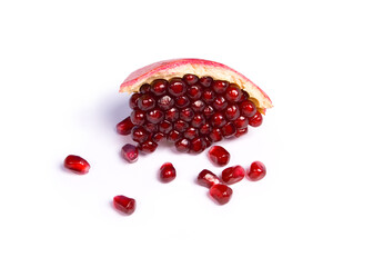 Canvas Print - Peace of pomegranate with seeds