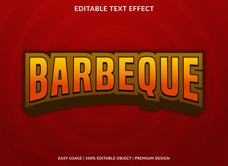 barbeque editable template with bold style use for business logo and brand