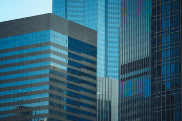 Modern office building close up in Hong Kong