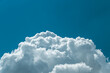 canvas print picture - Blue sky with puffy clouds for background. Atmospheric phenomena in formation of precipitation.