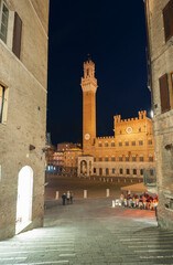 Fototapete - Piazza del Campo in historical city Siena, Tuscany, Italy