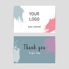 Wall Mural - abstract modern watercolor brush. minimal business card.
