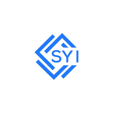 SYI technology letter logo design on white  background. SYI creative initials technology letter logo concept. SYI technology letter design.