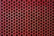 red metal grid circle holes painted iron industrial texture background