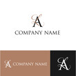 © Nocturlicious - Initial logo of A L AL Beauty vector, handwriting logo of initial signature, wedding, fashion, boutique, floral and botanical with creative template for any company or business.