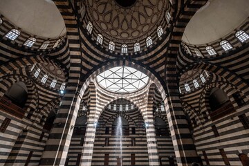 Sticker - Historic architecture (Khan As'ad Pasha),the largest caravanserai in the Old City of Damascus