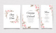 © siti - Elegant wedding invitation template set with floral watercolor