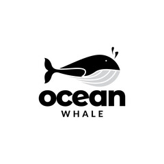 Wall Mural - modern whale orca minimal logo design vector graphic symbol icon illustration creative idea