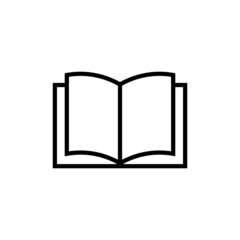 Sticker - Open book line icon