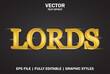 © eric_barudewa  - lords text effect with gold color for brand