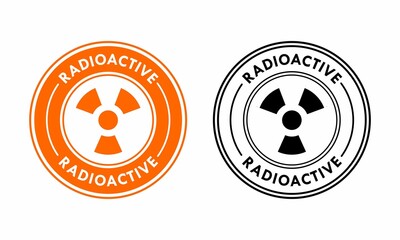 Radioactive design logo template illustration