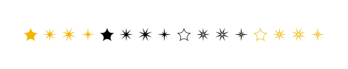 Wall Mural - star vector icons. stars collection in different style. vector illustration