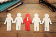 business image of people figures, human resources, leadership and management concept