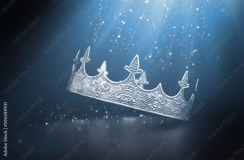 low key image of beautiful queen or king crown. fantasy medieval period ...