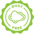 © Revolutionizzed - dust free green stamp outline badge icon label isolated vector on transparent background