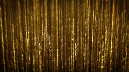 Poster - Abstract Gold Filaments Bursting Background/ 4k animation of an abstract wallpaper background of bursting gold filaments lines and particles sparkling with glimmer fx and depth of field seamless loopi