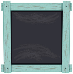 Wall Mural - blackboard with pastel wood frame