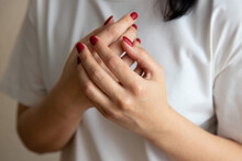 Pain In The Arm. Womens Hands. Carpal Tunnel Syndrome Disease