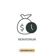 moratorium icons  symbol vector elements for infographic web