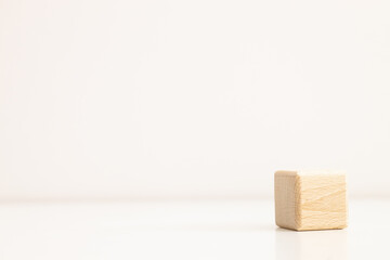 Canvas Print - Wooden cubes on a white background