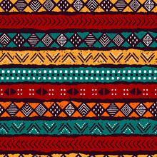 Hand Drawn Abstract Seamless Pattern, Ethnic Background, African Style - Great For Textiles, Banners, Wallpapers, Wrapping - Vector Design