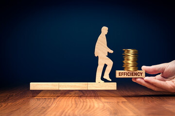 Wall Mural - Efficiency increases profit concept
