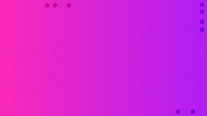 Poster - Abstract gradient purple background with outlined pentagon shapes and circles. Vector stock illustration.
