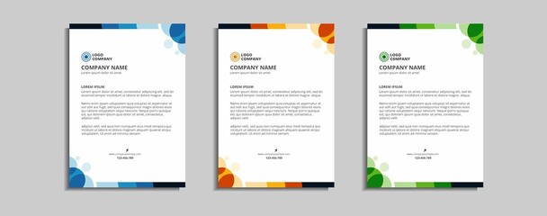 modern corporate letterhead template design