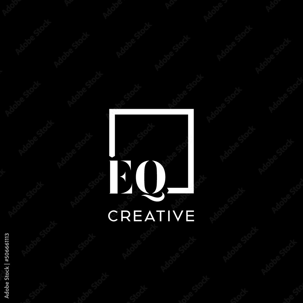 Letter EQ simple square logo design ideas Stock Vector | Adobe Stock