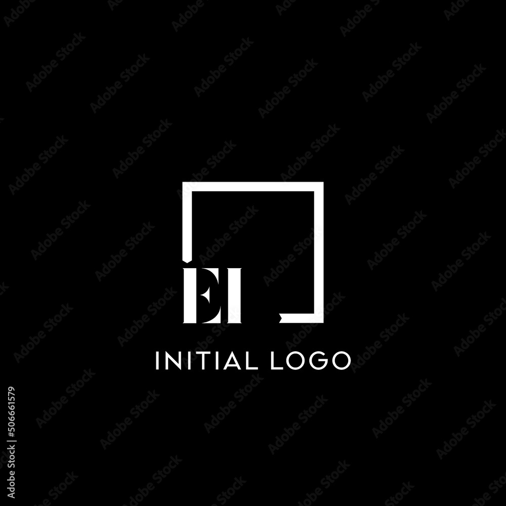 letter-ei-simple-square-logo-design-ideas-stock-vector-adobe-stock
