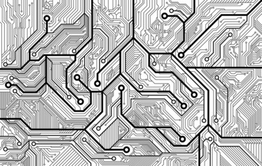 Poster - circuit board background texture vector illustratoin