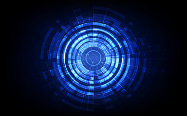 Poster - abstract futuristic digital technology background. illustration vector