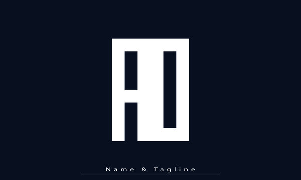 Alphabet letters Initials Monogram logo AD , DA
