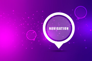 Fototapete - 2d rendering Red map pointer
