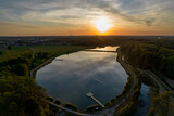 Fototapeta Na sufit - Sunset on the lake.
