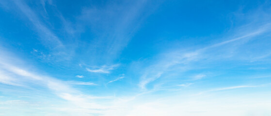 Wall Mural - blue sky with white cloud background.