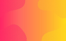 Summer Background. Pink And Yellow Gradient Banner Border.