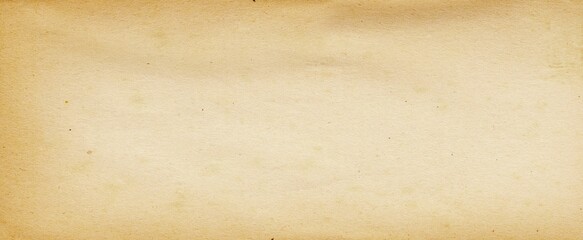 Poster - Old brown paper parchment background design with distressed vintage stains and ink spatter and white faded shabby center, elegant antique beige color