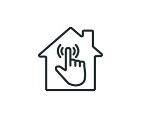 Fototapete - Smart Home symbol. Flat style icons. vector illustration
