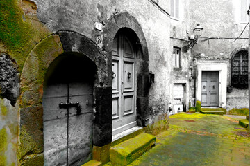 Wall Mural - Borghi italiani in bianco e nero