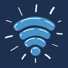 Cartoon vector illustration of WIFI Icon