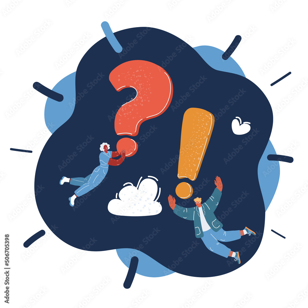 Cartoon vector illustration of Question mark. Stock Vector | Adobe Stock