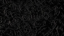 Background Covered With A Pile Of Black Tangled Wires. 3d Render Illustration